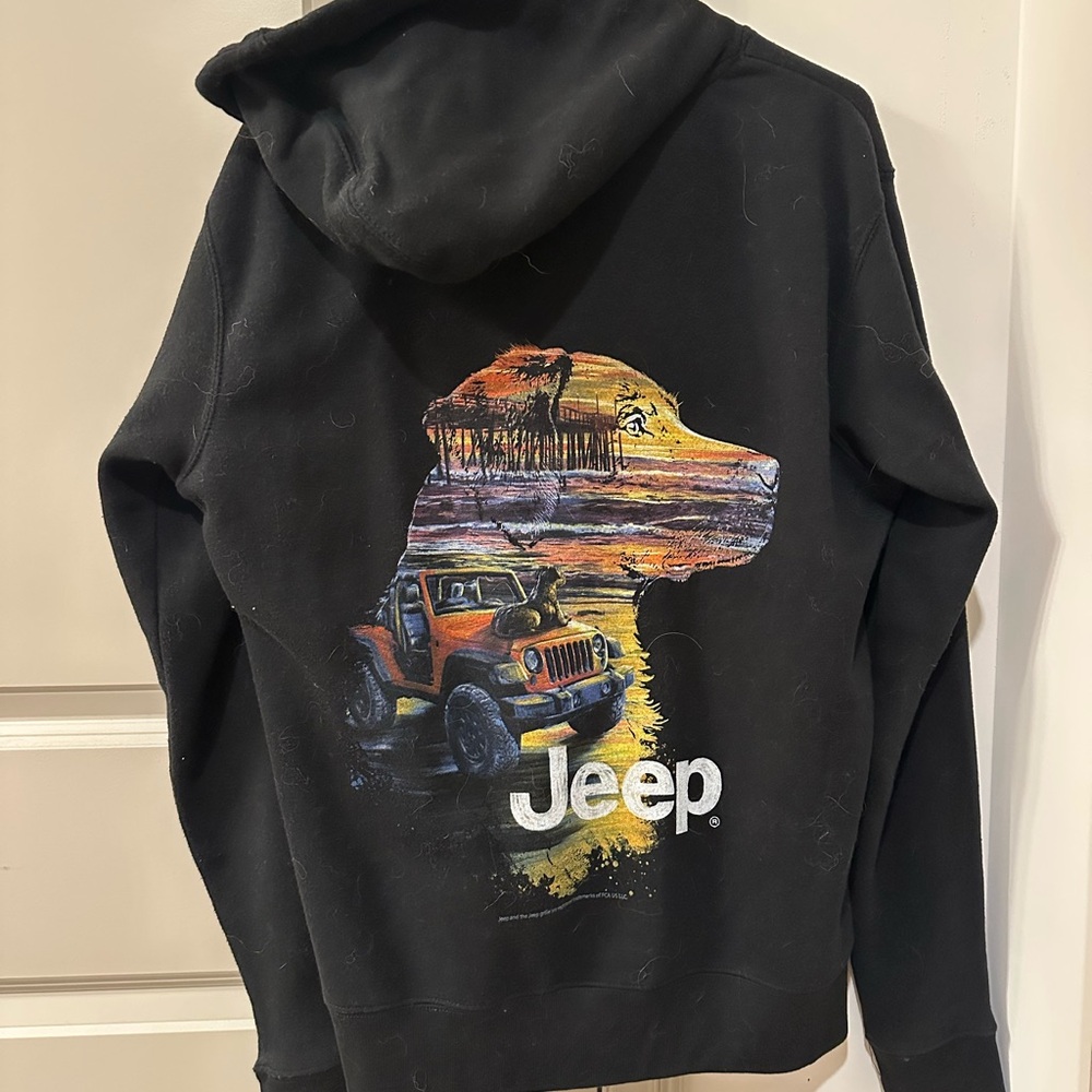 Black Hoodie with White Graphic